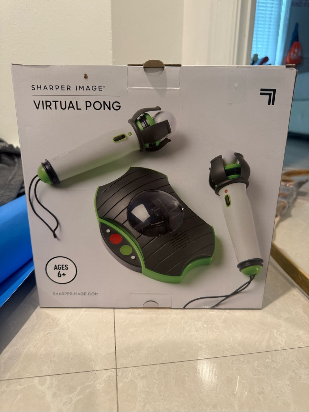 Sharper Image Virtual Pong Game Set - White & Green